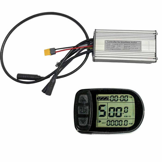 48V 500W KT Controller 22A Long Cable & KT LCD5 Display For Rear Brushless Motor Electric Bike eBike Kit - TDRMOTO