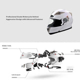 TDR White Motorcycle Helmet Adult ECE 22.06 - TDRMOTO