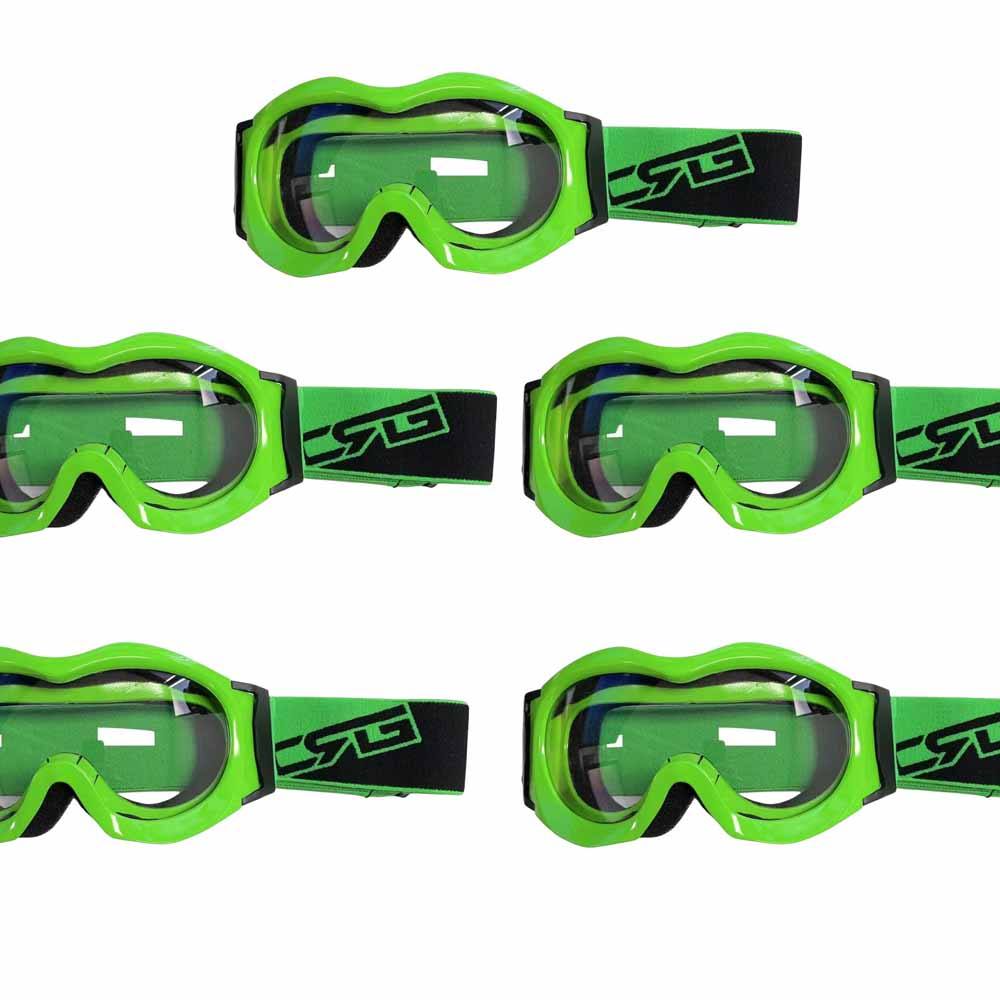 Kids Green Goggles Eye Protection Clear Lens For Outdoor Motor Sports Cycling Skateboarding - TDRMOTO