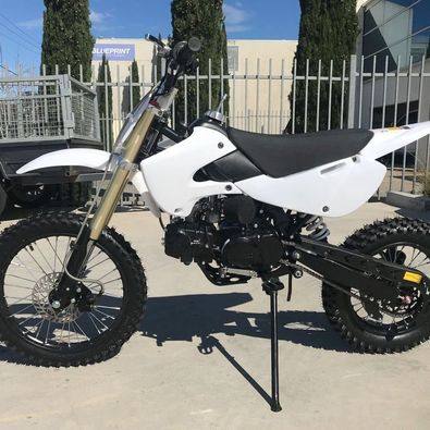 TDRMOTO 150CC White DIRT BIKE - 4 Stroke OIL COOLED Kick Start - TDRMOTO