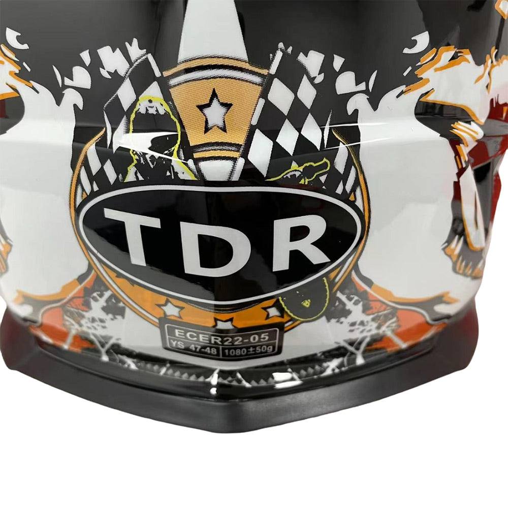 Orange Motorcycle Helmet for Kids/Youth/Boy/Girl/Children - TDRMOTO