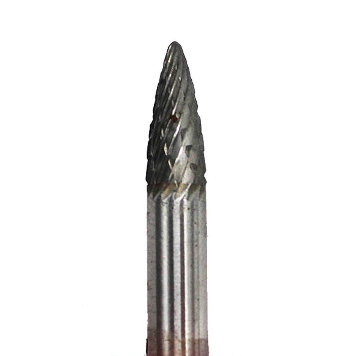 Tungsten Steel Solid Carbide Burrs 6mm Rotary Drill Die Grinder Bit - TDRMOTO