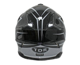 Black Motorcycle Helmet for Kids/Youth/Boy/Girl/Children - TDRMOTO