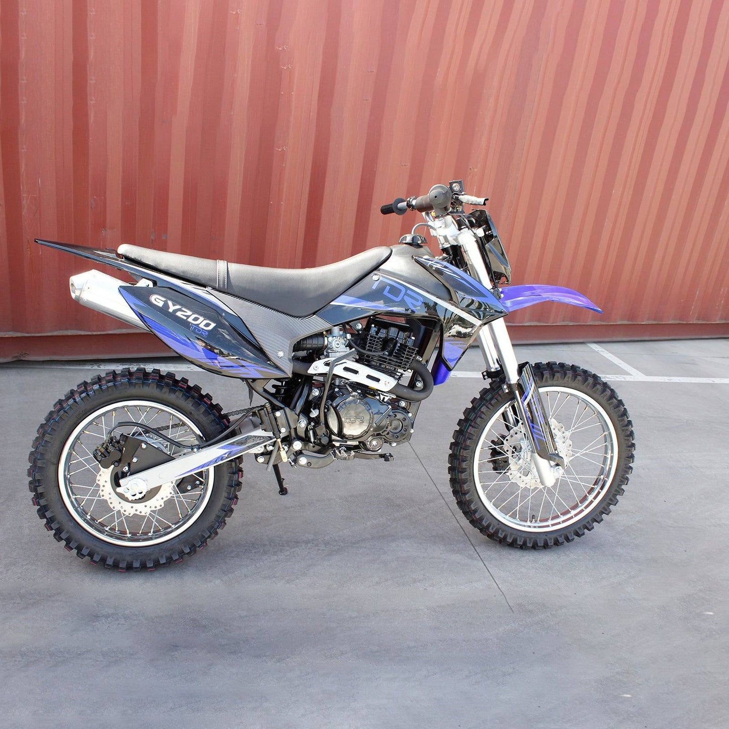 TDR GY 200cc Blue Dirt Bike - 4 Stroke Air Cooled Electric/Kick Start - TDRMOTO