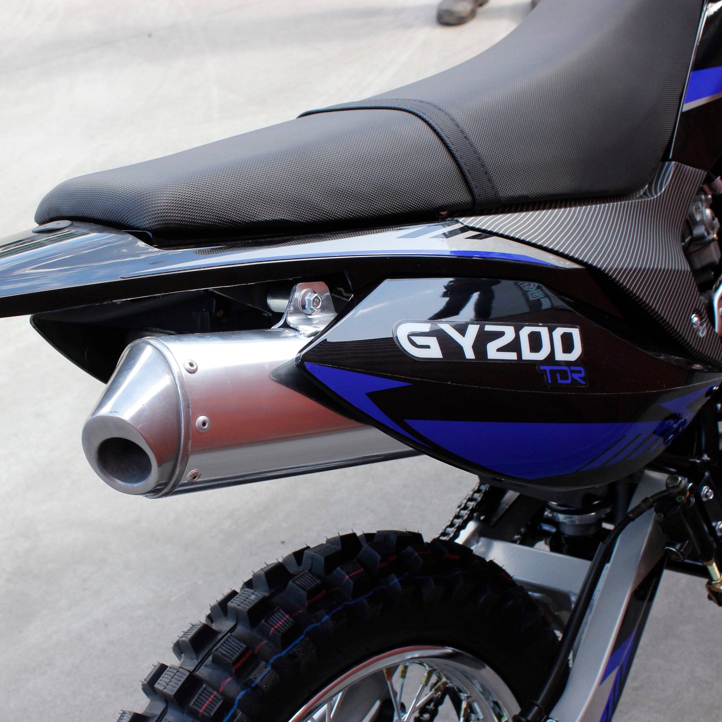 TDR GY 200cc Blue Dirt Bike - 4 Stroke Air Cooled Electric/Kick Start - TDRMOTO
