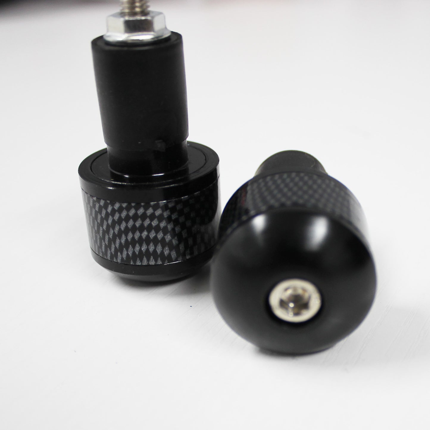 7" Motorcycle Handlebar Cap Hand Grips Bar End Plug Accessories Pair