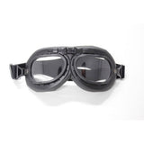 Retro Vintage Motorcycle Goggles Aviator Pilot Motocross Cruiser Eyewear Glass (Clear Len) - TDRMOTO