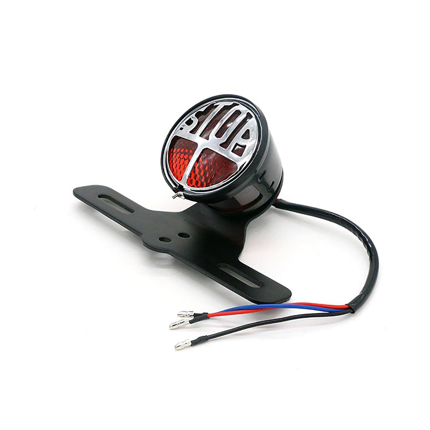 Universal “STOP” Face Brake Light, Vintage Motorcycle Bulb Light Tail Brake Light - TDRMOTO