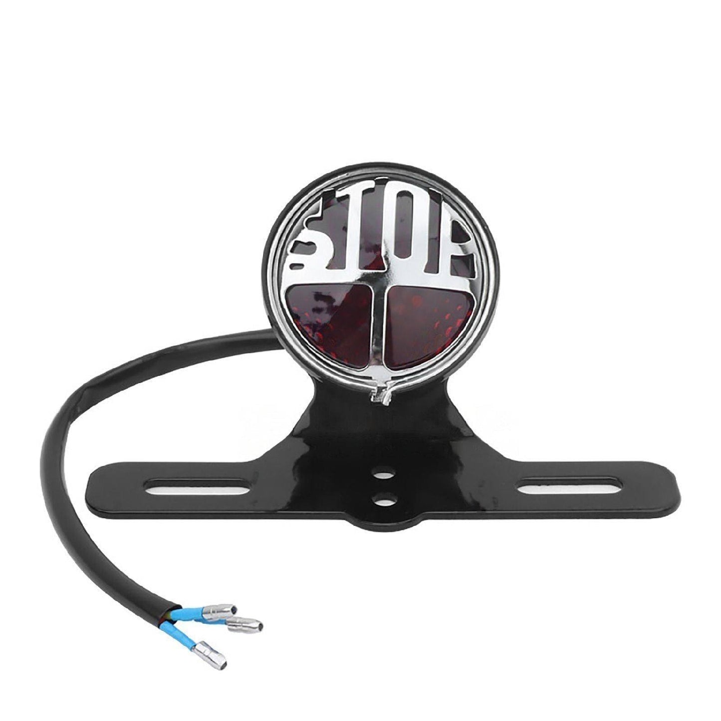 Universal “STOP” Face Brake Light, Vintage Motorcycle Bulb Light Tail Brake Light - TDRMOTO