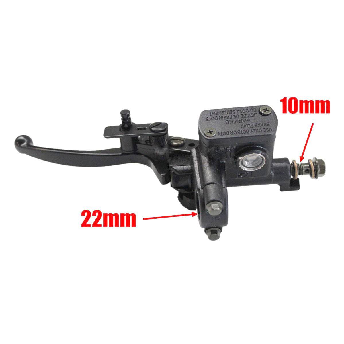10mm Left Hand Hydraulic Brake Master Cylinder Lever for Dirt Bike ATV Quad Buggy Dune Trail Pit Bikes - TDRMOTO