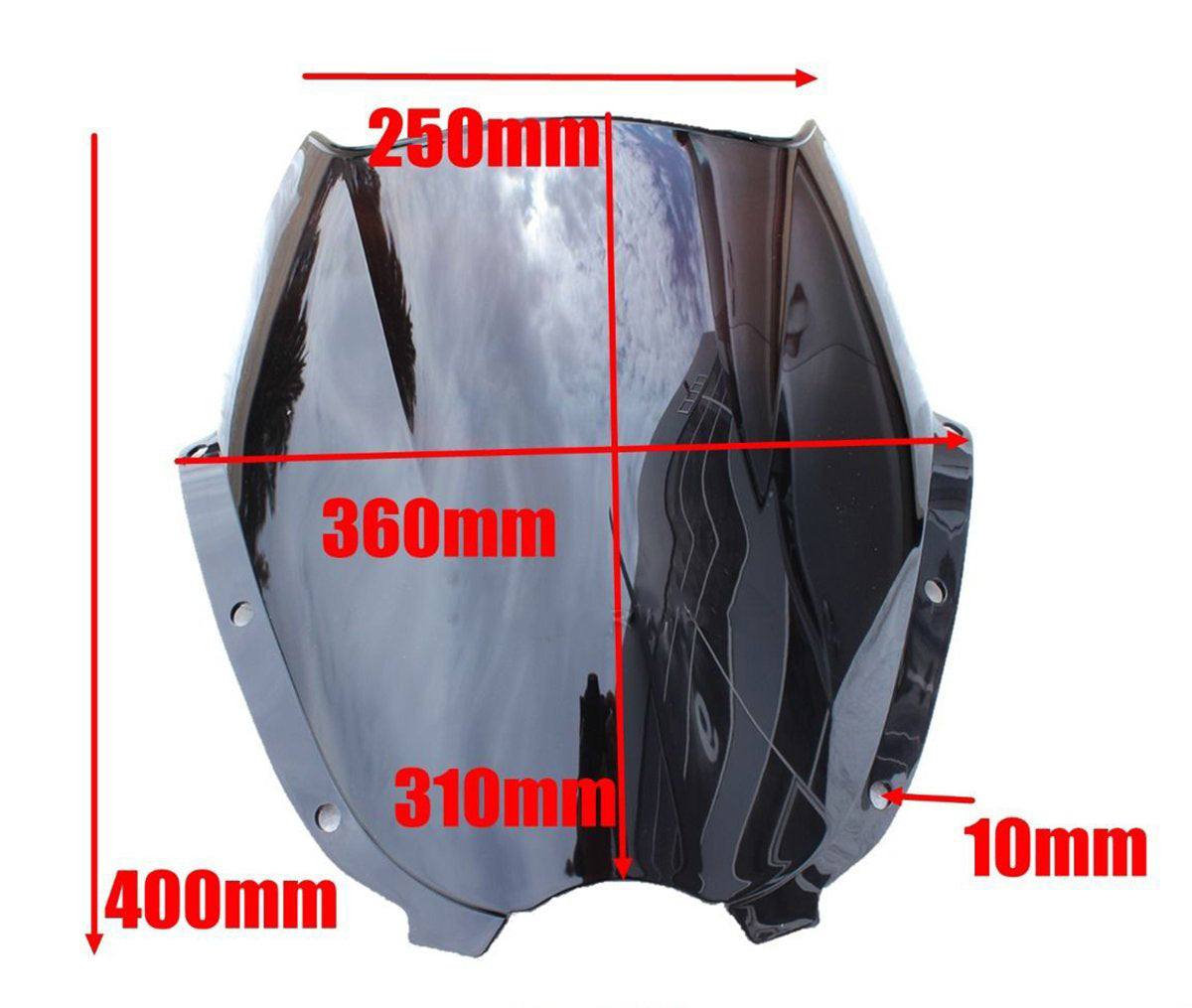 Black WindScreen for Hyosung GT125 GT250R GT650R GT650s - TDRMOTO