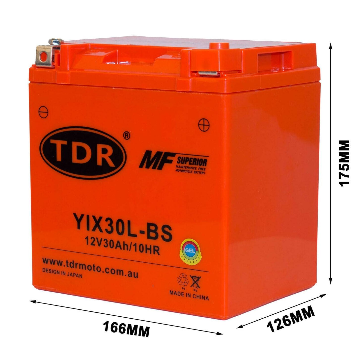 YIX30L-BS 12V 30Ah AGM Battery YTX30L-BS For ATV Motorbike Dirt Bike Maintenance Free - TDRMOTO