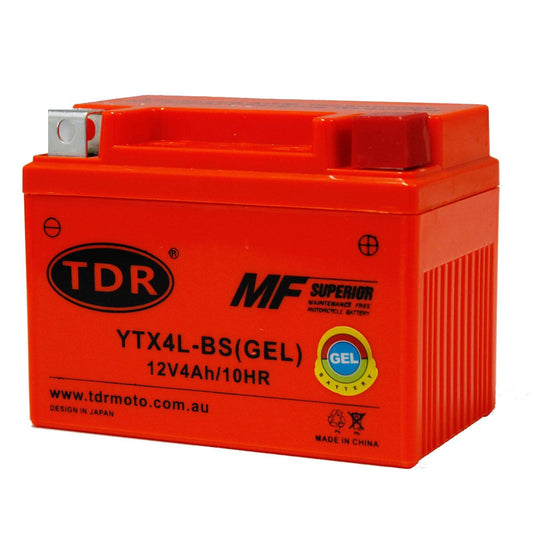 YTX4L-BS 12V 4Ah Motorbike GEL Battery ATV Quad Dirt/Pit Bike 50/70/110/125cc YT4L YB4L - TDRMOTO