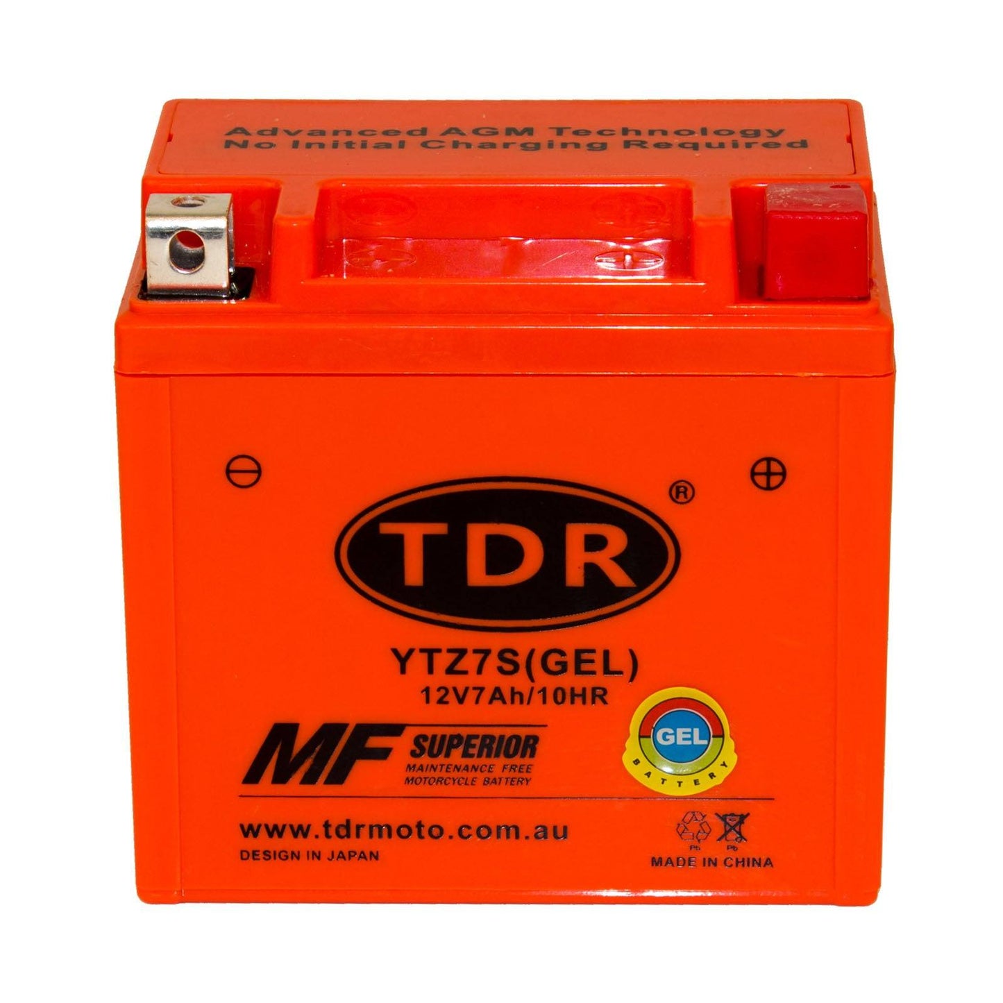 YTZ7S 12V 7Ah GEL Battery Honda CRF150 F CRF230F CRF250X CRF450X TRX90 X TRX450 R YTX5L-BS - TDRMOTO