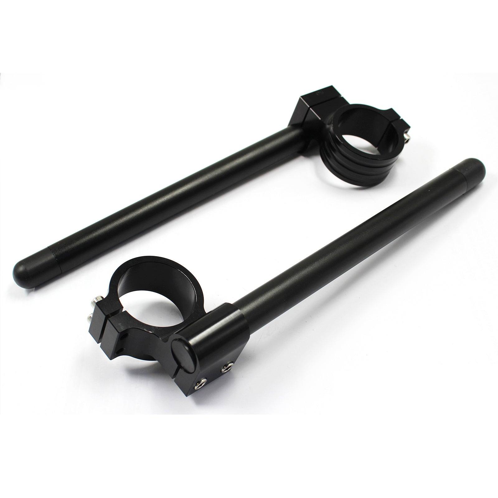 Black 48mm CNC 1" Riser Clip-On Handlebar Honda CBR600RR/F5 05-06 CBR600RR 07-14 - TDRMOTO