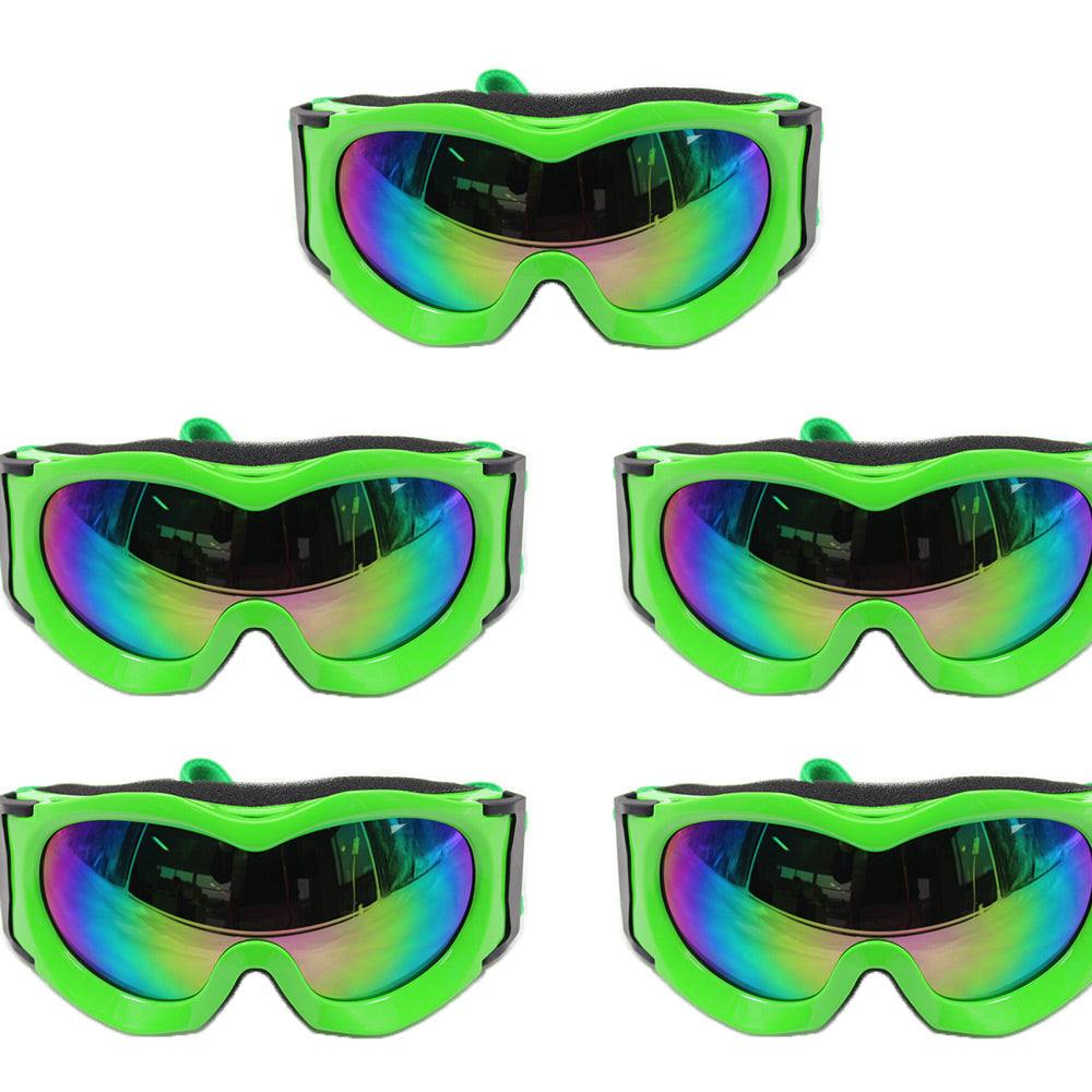 Kids Green Goggles Tinted Lens For Outdoor Motor Sports Cycling Skiing Skateboarding - TDRMOTO