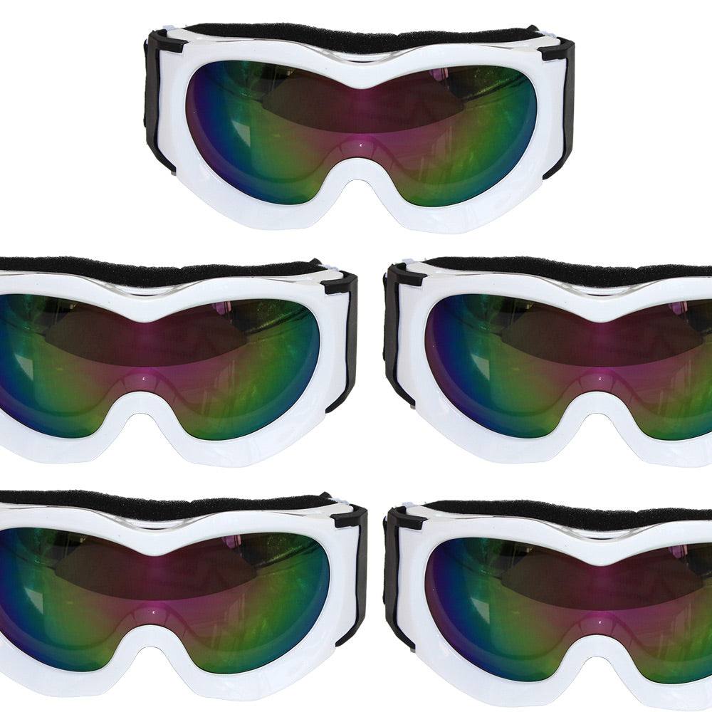 Kids White Goggles Tinted Lens For Outdoor Motor Sports Cycling Skiing Skateboarding - TDRMOTO
