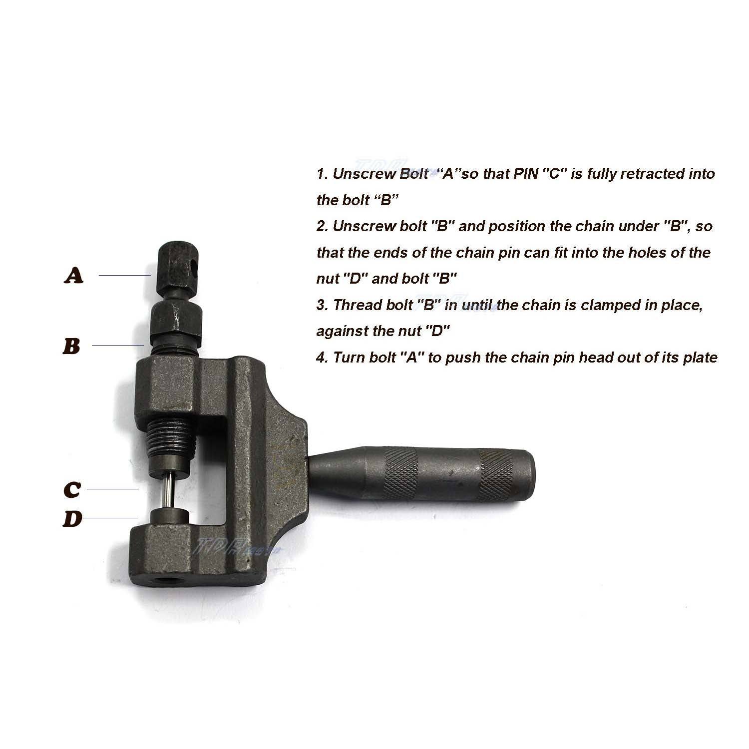 Chain Breaker Link Splitter Pin Remover Cutter Motorcycle Repair Tool - TDRMOTO