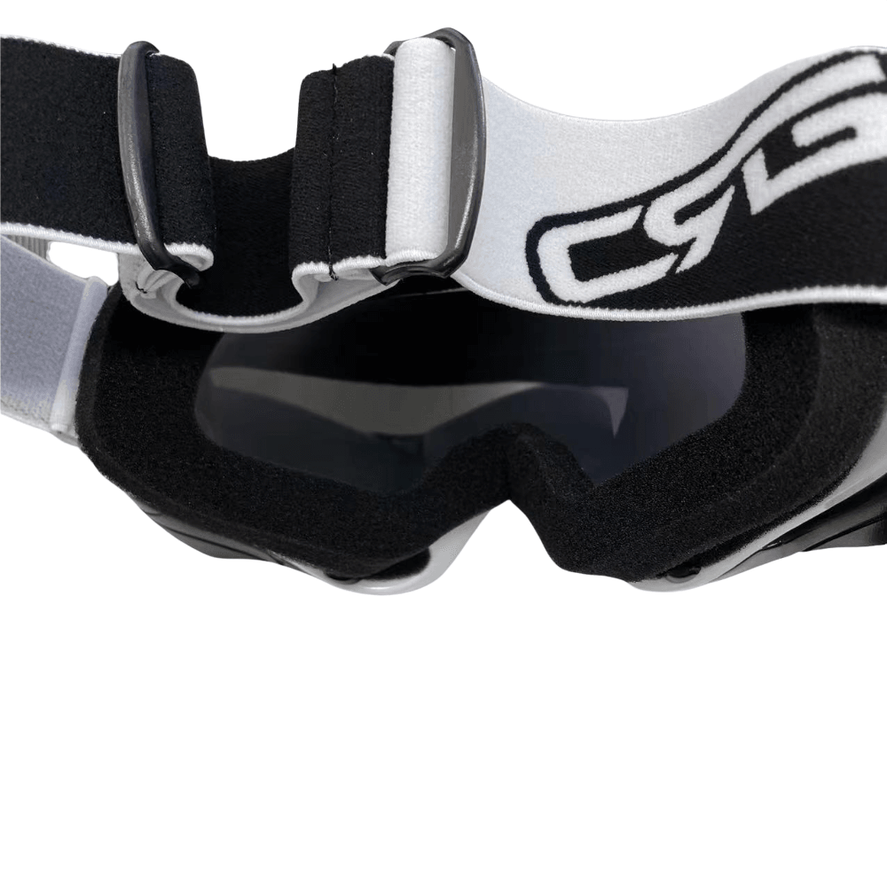 CSG Adult White Goggles Tinted Lens Anti Fog For Motocross MX Sports Snow Skiing - TDRMOTO