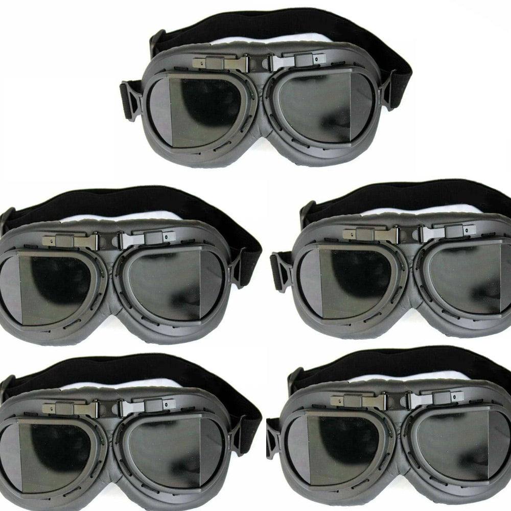Vintage Protective Gears Pilot Cruiser Scooter Retro Goggles Motorcycle Glasses - TDRMOTO