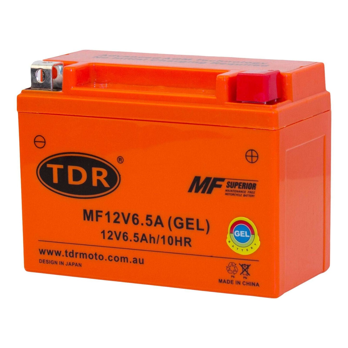 12V 6.5Ah Gel Battery for Motorcycle Dirt Bike ATV Quad Scooter Gokart Mower - TDRMOTO