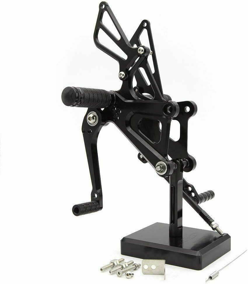 Fit Honda CBR250R 2010 2011 2012 2013 Adjustable Rearset Foot Peg Footrest Black - TDRMOTO