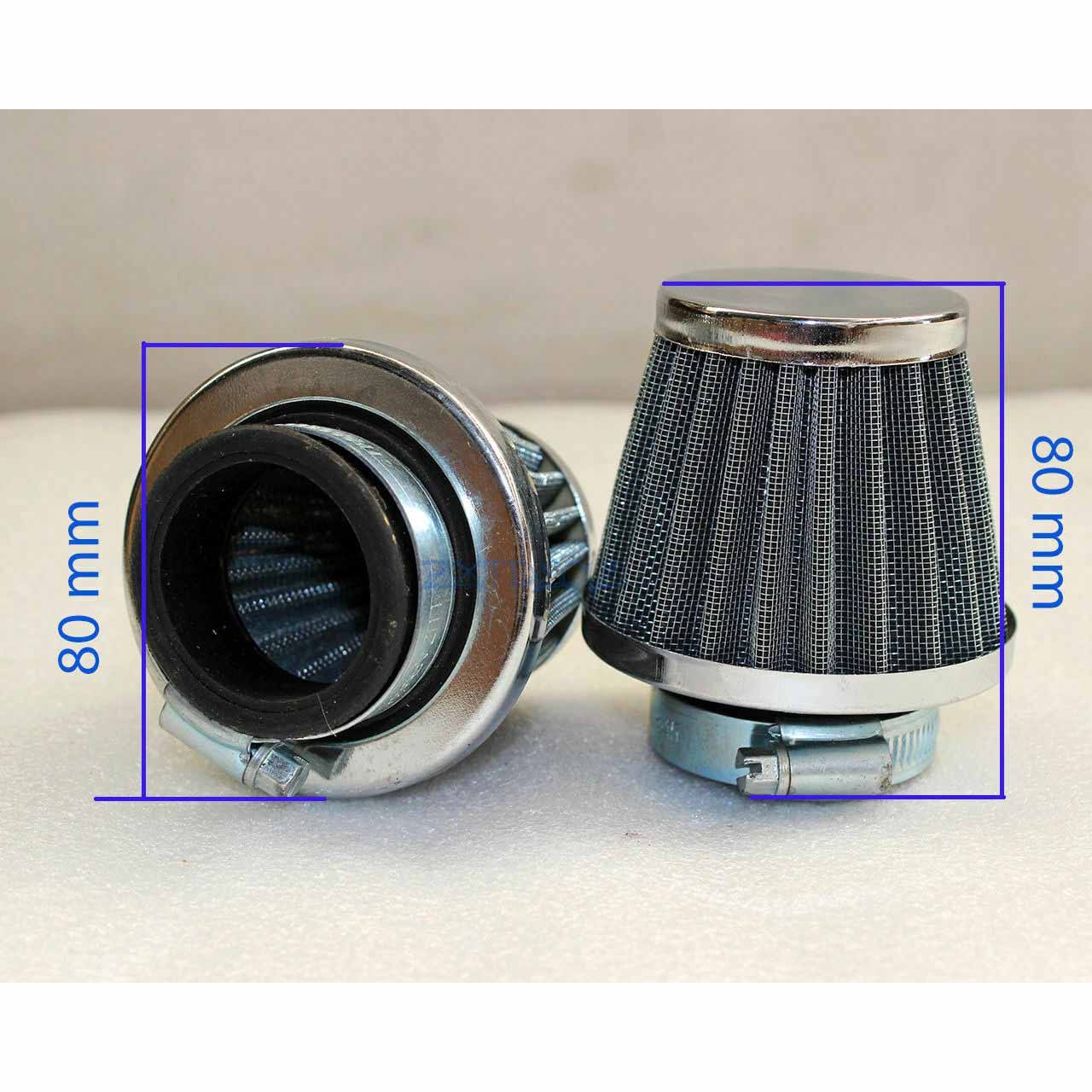 34mm Chrome Pod/Air Filter/Cleaner Dirt/Pit Quad /ATV Bike Buggy Go Kart - TDRMOTO