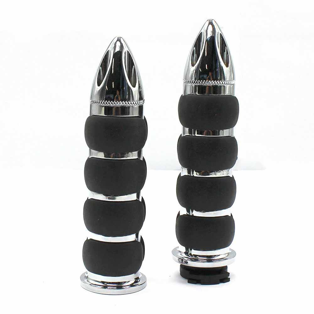 1" Universal Motorcycle Hand Grips + Throttle Boss - TDRMOTO