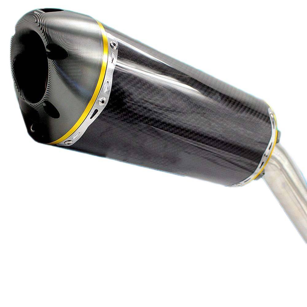 Honda CBR600 CBR 600 07-12 Carbon Fiber Stainless Steel Slip On Exhaust Muffler - TDRMOTO