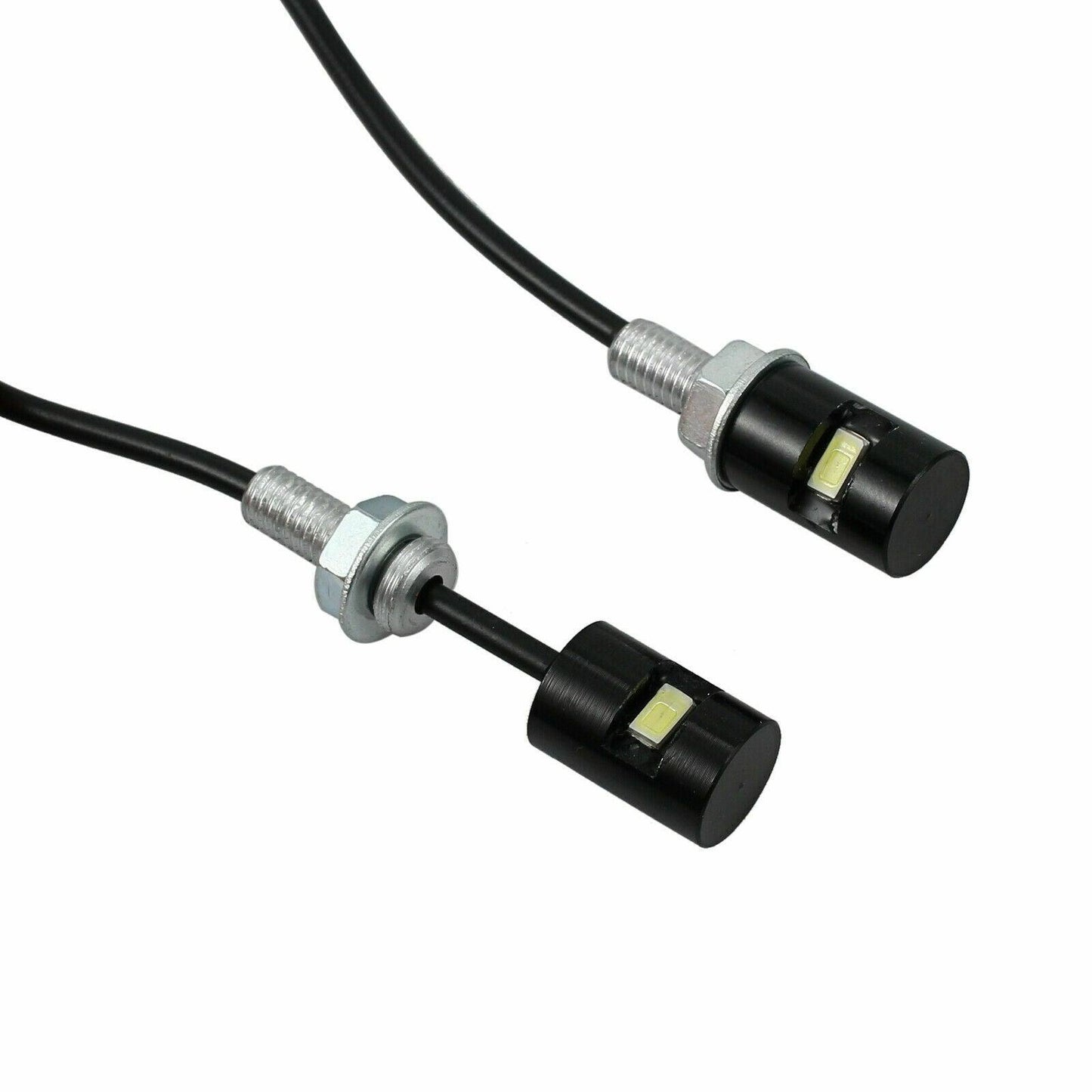 2 x LED License Number Plate Light Screw Bolt Bulbs SMD For Car Motorcycle WHITE - TDRMOTO