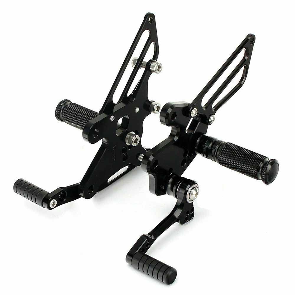 Black CNC Rearset Foot pegs Rear set Fits Kawasaki Ninja 250R 2008-2012 - TDRMOTO