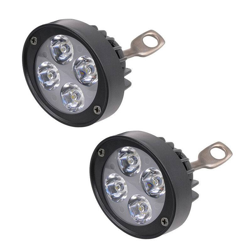 2x 4 LED Motorcycle Mirror Mount LED Driving Headlight Fog Spot Light Spotlight - TDRMOTO