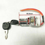 Silver Fish Battery Key Barrel Lock Electric Bike Battery Replacement Parts Two Keys - TDRMOTO