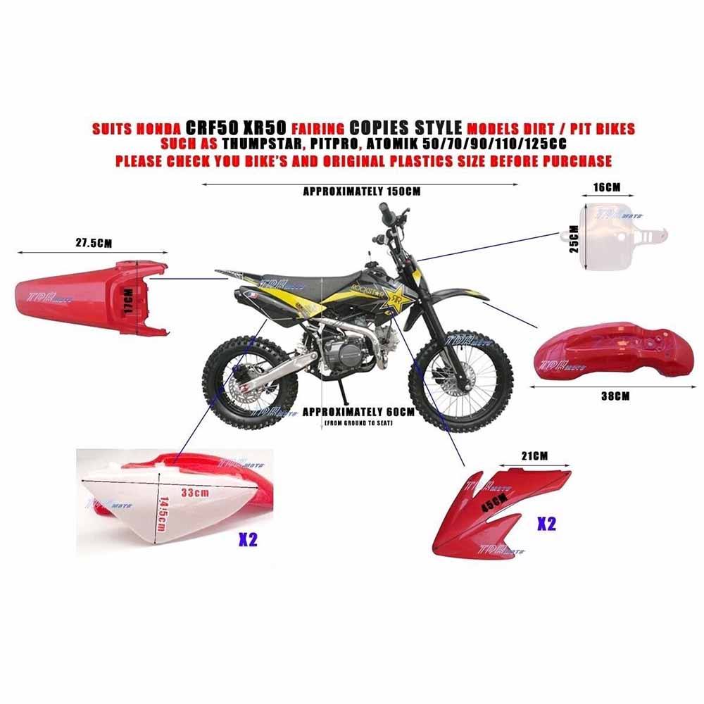 Pink TDRMOTO CRF 50 Decal Graphics Sticker Kit CRF50 Fairing PIT PRO Dirt Bike - TDRMOTO