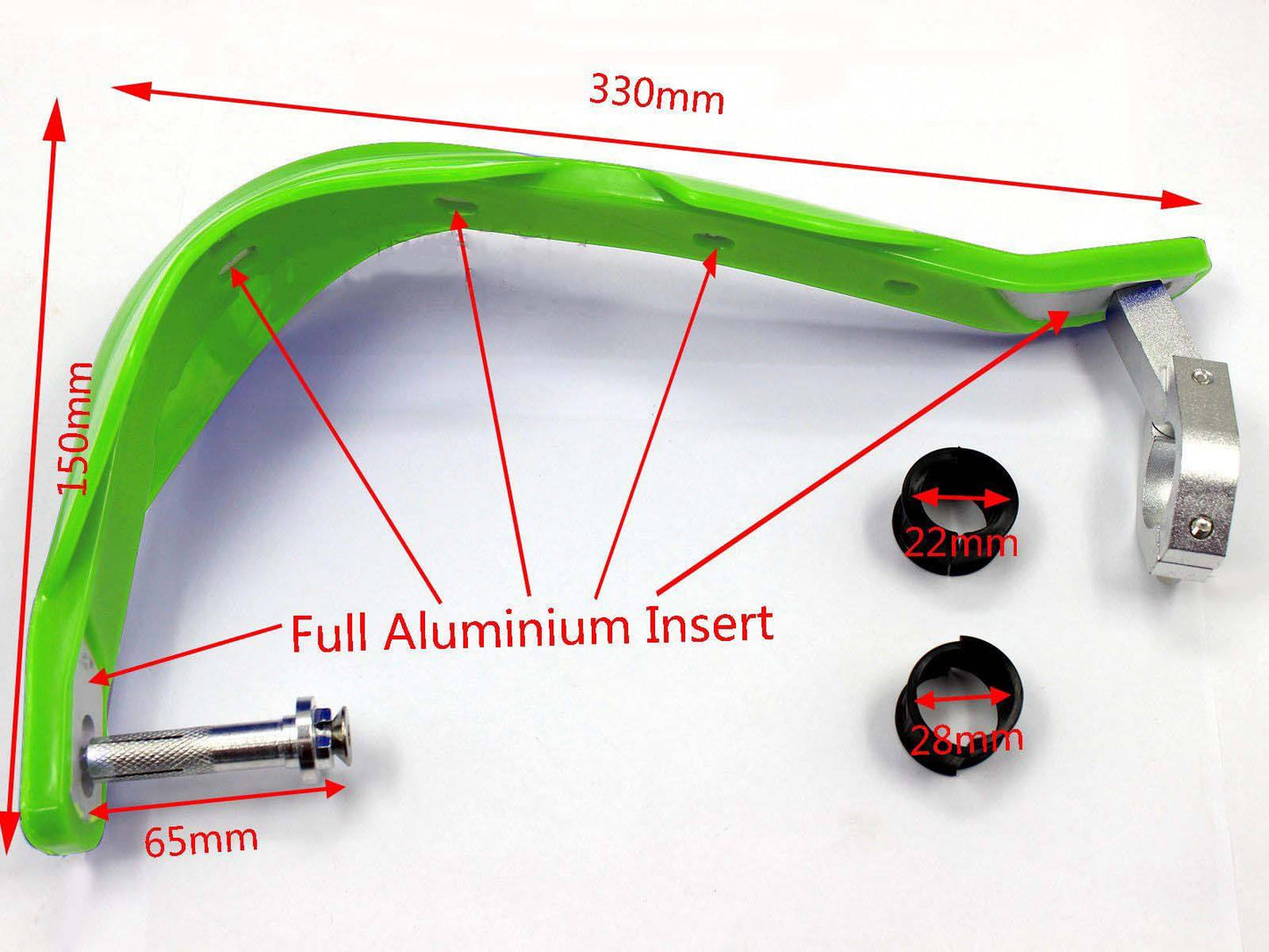 Green Hand Guards Kawasaki KLX125 KLX140 KLX140L KLX150 KLX250 KLX450R KLR650 - TDRMOTO