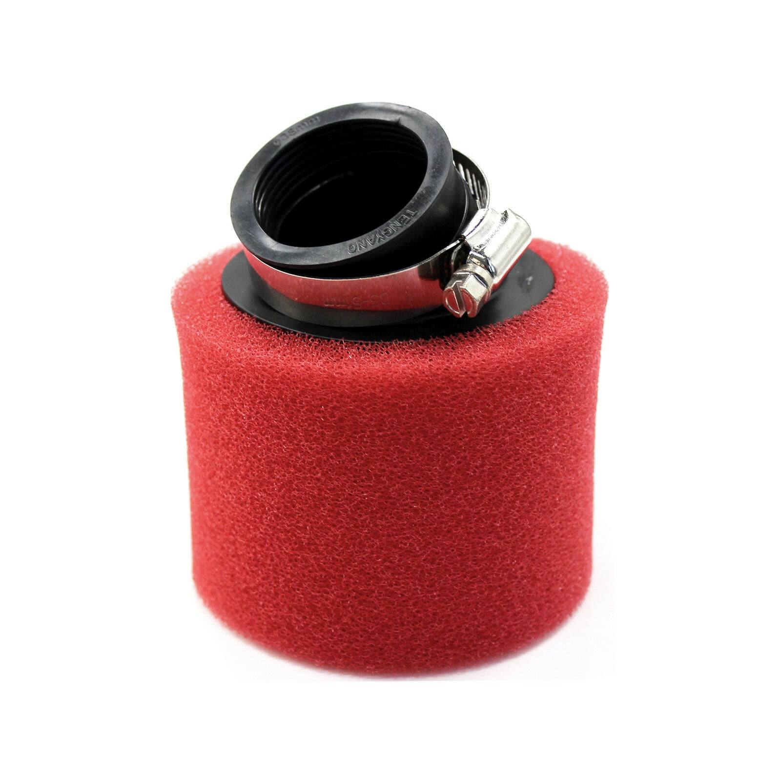 RED 41mm 42mm Bent Angled Foam Air Filter Pod 150cc PIT Quad Dirt Bike ATV Buggy - TDRMOTO