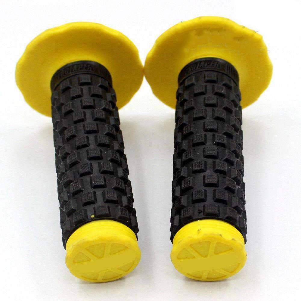 SUZUKI YELLOW Hand Grips Handlebar Handgrips 4 RMX450 RM85 DRZ250 MX TRAIL BIKE - TDRMOTO