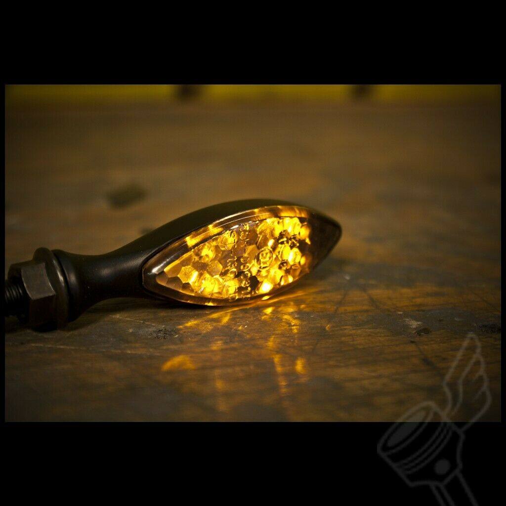 8mm Black TURN SIGNAL LED INDICATOR 4 Yamaha Dual Sport Motorcycle Dirt Bike - TDRMOTO