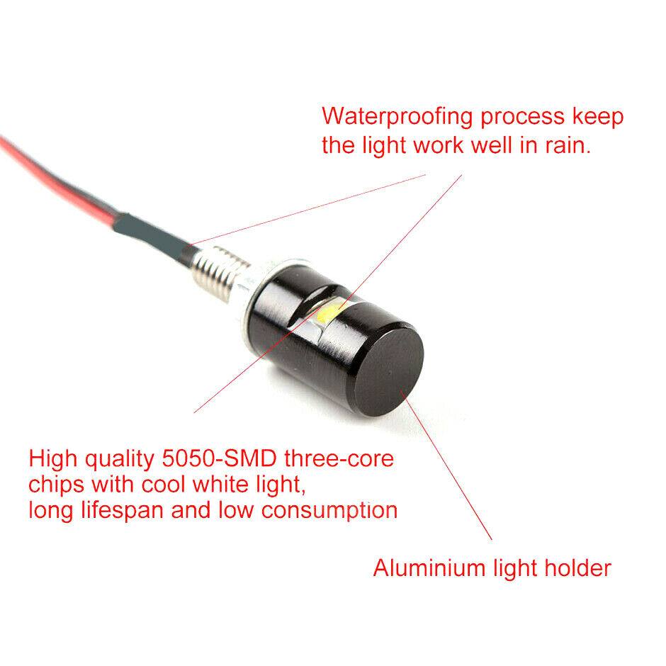 2 x LED License Number Plate Light Screw Bolt Bulbs SMD For Car Motorcycle WHITE - TDRMOTO