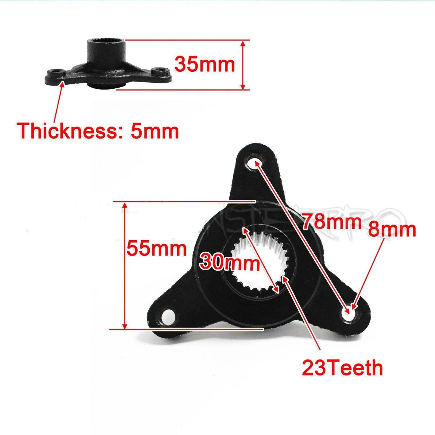 3 Stud 23 Teeth for ATV Quad Bike Dune Buggy Mower 78mm Wheel Rim Inner Axle Hub - TDRMOTO