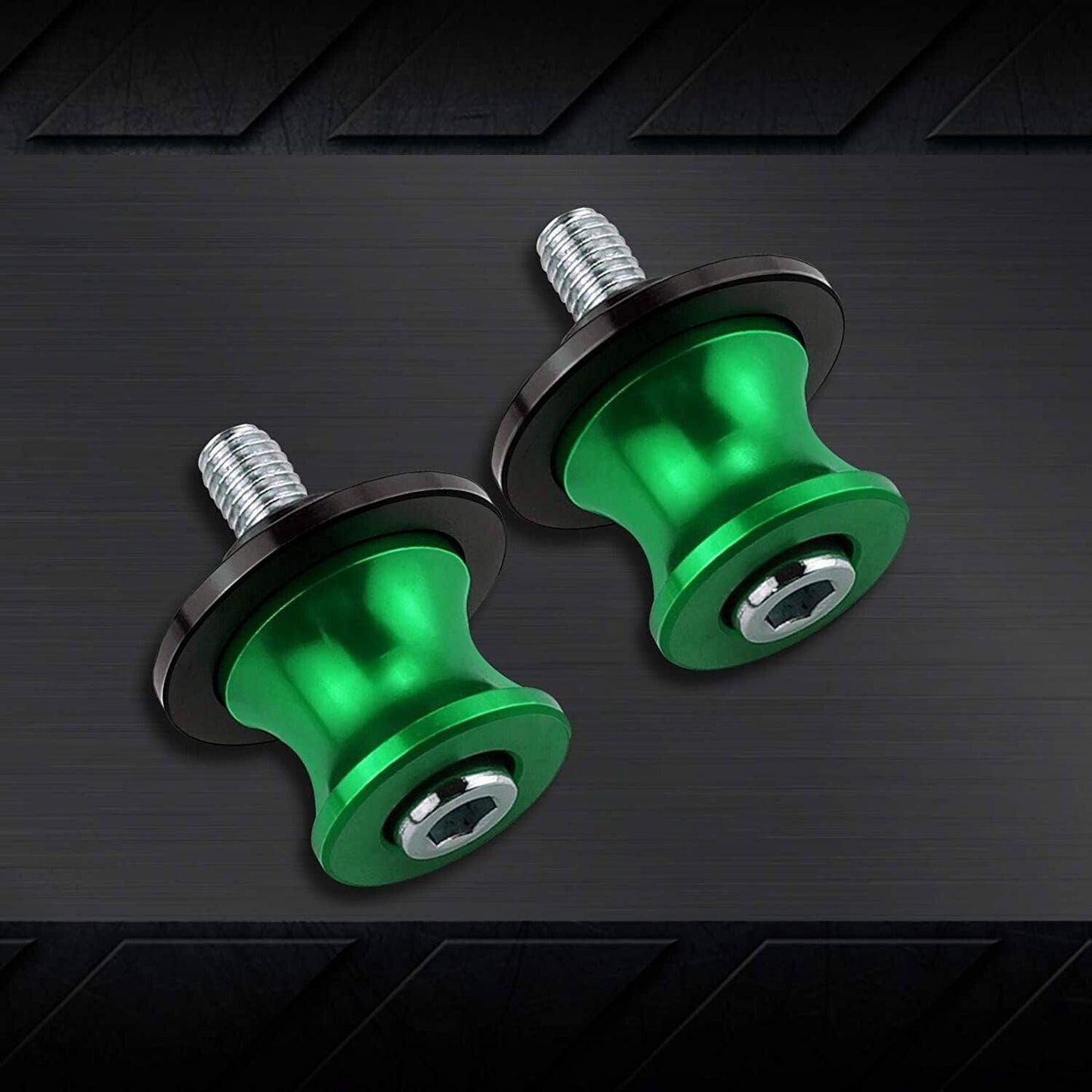 NEW 8 MM Rear Swingarm Motorcycle Spool Sliders Swing Arm Stand Bobbins - Green - TDRMOTO