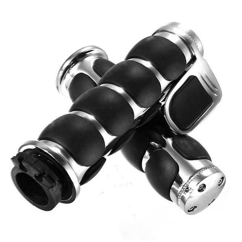 1"/25mm Chrome Handlebar Hand Grips with Throttle Boss - TDRMOTO
