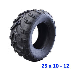 12 inch 25x10-12 Tyre Tire for Atomik 300cc Krusher Farm Bike 2x4 ATV UTV Quad - TDRMOTO