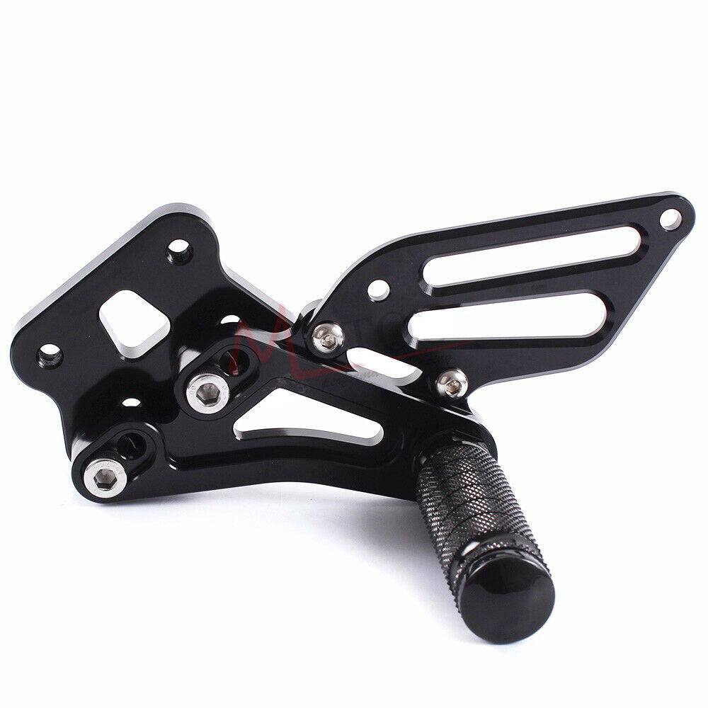 CNC Adjustable Rearset Footpegs Rear Set Black For SUZUKI GSXR 600/750 2006 -2010 - TDRMOTO