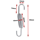 2 Pcs 50mm Motorcycle Exhaust Pipe System Muffler Coil Spring - TDRMOTO