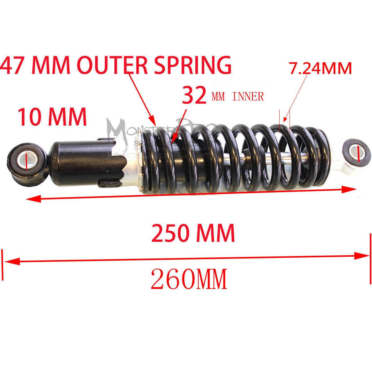 250mm Rear Shock Absorber Shocker Suspension Dirt Pit Trial Bike CRF50 Swing Arm - TDRMOTO