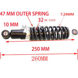 250mm Rear Shock Absorber Shocker Suspension Dirt Pit Trial Bike CRF50 Swing Arm - TDRMOTO