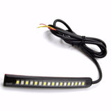2pcs Car Motorcycle 17 LED Strip Light Tail Turn Signal Indicator Amber/White - TDRMOTO