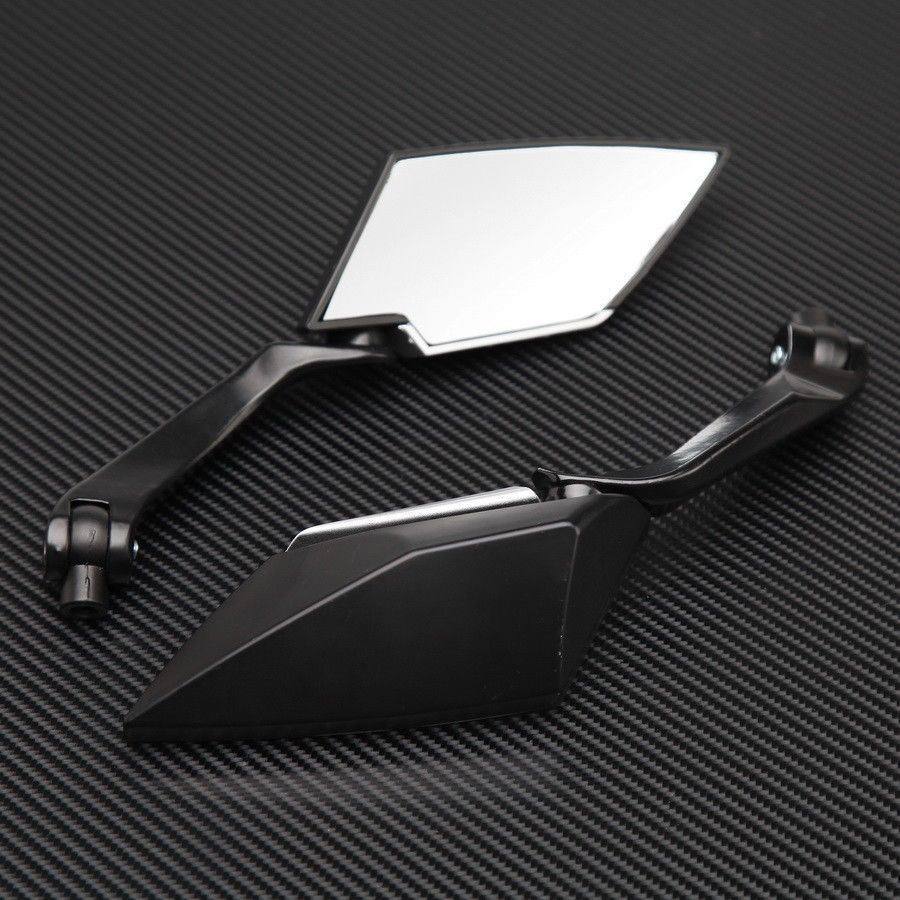 8mm 10mm Black Universal Fit Motorcycle Rear View Mirrors For Honda Yamaha Suzuki Kawasaki Hyosung - TDRMOTO