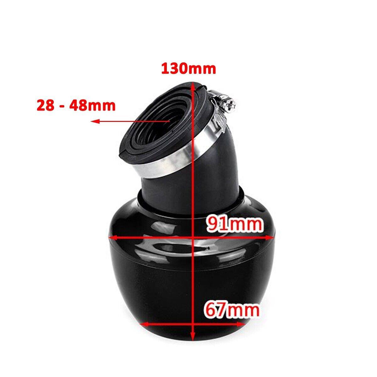 Black 28mm-48mm Universal Fitment Motorcycle Air Filter For Dirt Bike Pit Bike Quad ATV - TDRMOTO